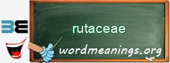 WordMeaning blackboard for rutaceae